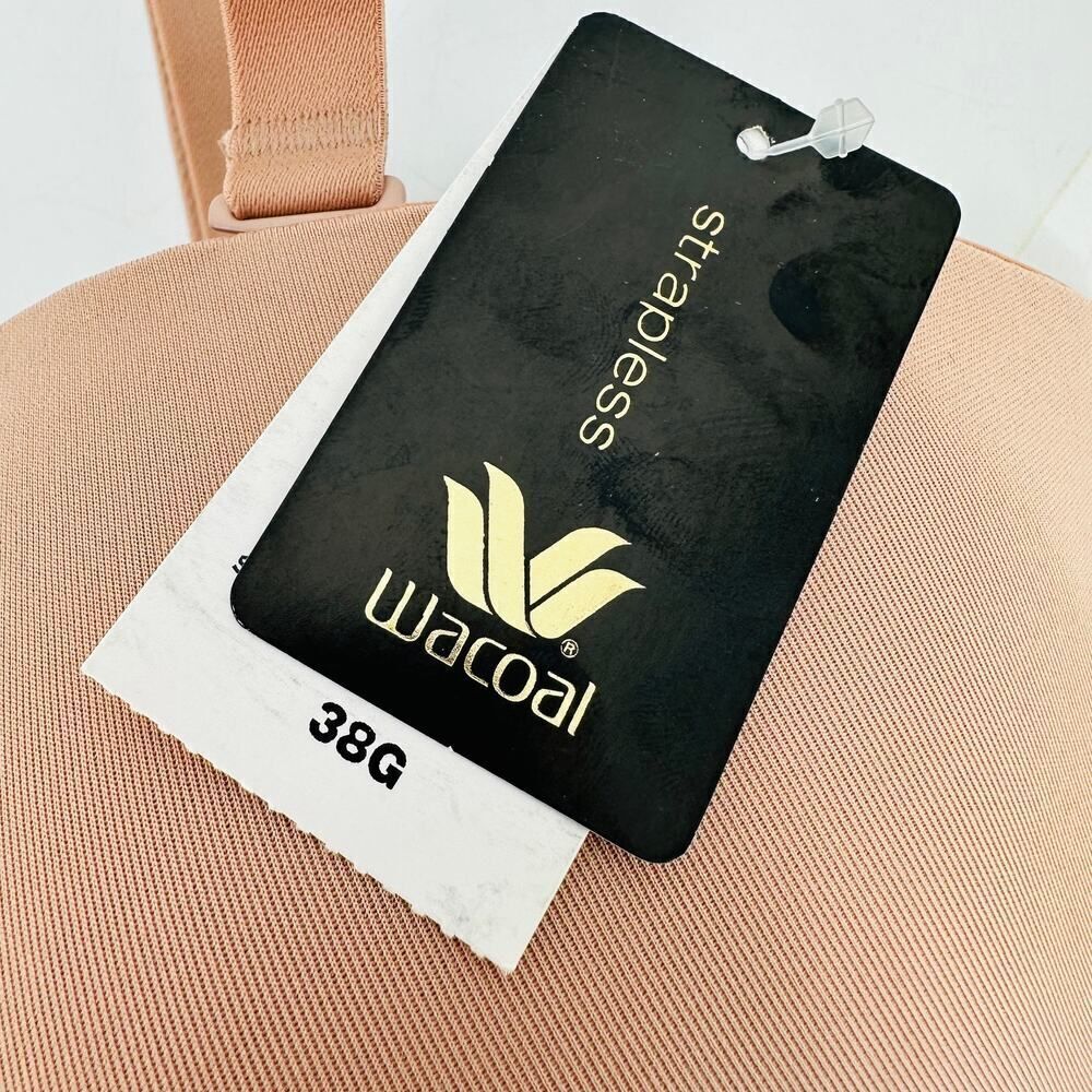 Wacoal Strapless Bra Red Carpet Multiway 854119 Moulded Padded Nude Size 38G - Picture 11 of 14